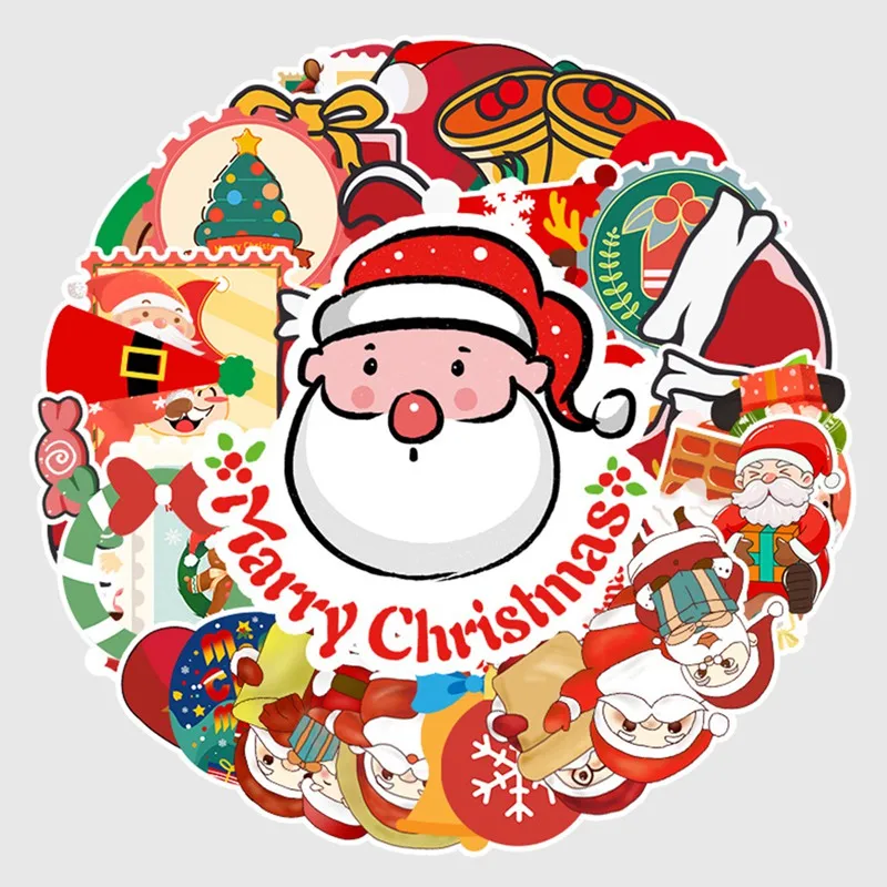 50 шт. компьютерный скейтборд Рождественский Санта Клаус снеговик декоративные