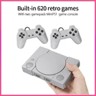 Встроенный 620 ретро-игр для PS1 с двумя Игровые мини PS1 портативные игровые 8 бит мини Suport AV-OUT двойной игроков