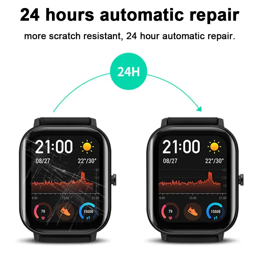 Защитная пленка на весь экран мягкая для смарт браслета Huami Amazfit GTS 20