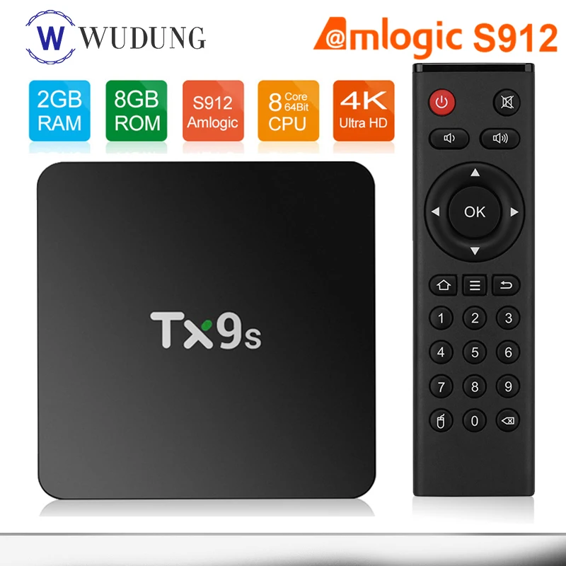 

Tanix TX9s TV Box Amlogic S912 HD 4K 2GB RAM 8GB bluetooth Set Top Box Media player Wifi 100M Support Youtube Google Fast TV BOX
