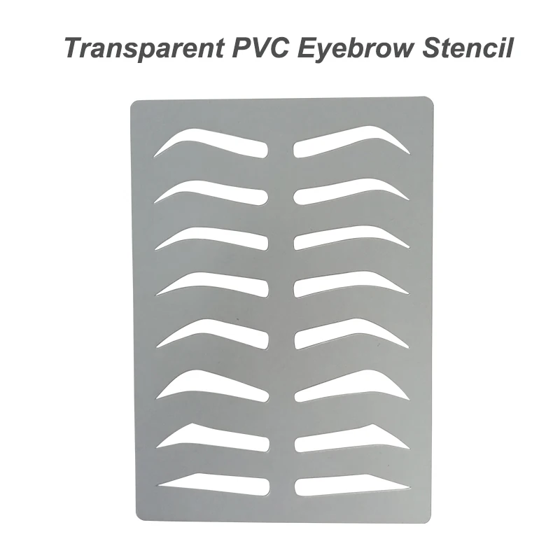 Прозрачный трафарет для бровей из ПВХ 8 форм шаблон инструмент макияжа