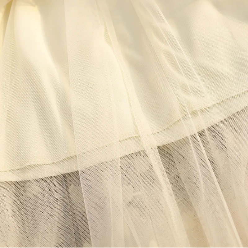 

Summer New Style Mesh Skirt Ladies Elastic High Waist Black A-Line Midi Tulle Skirt Korean Style Fashion Long Skirts for Women