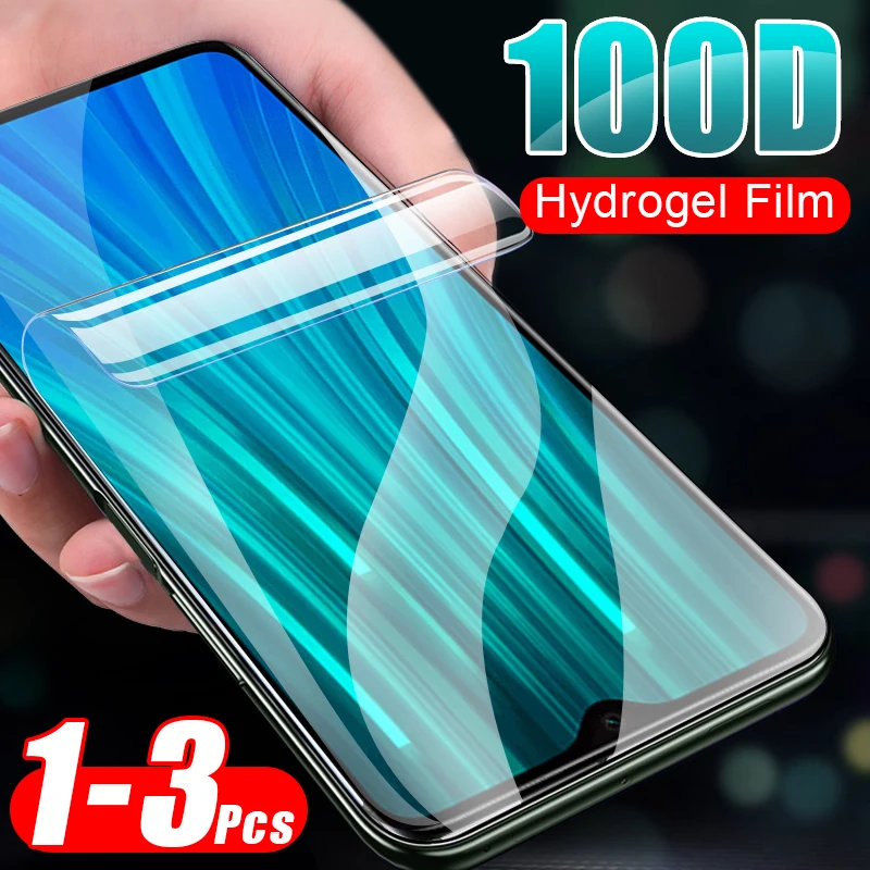 100D полностью Защитная Гидрогелевая пленка для Xiaomi Redmi 6 Pro 5 Plus 7A Note 8 7