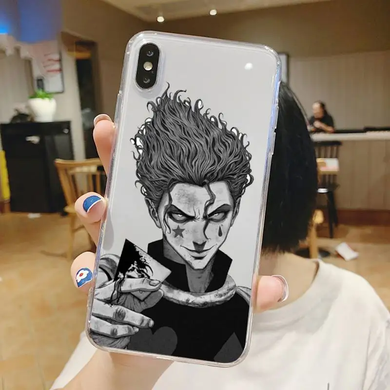 

Hisoka Anime Hunter X manga Phone Case Transparent soft For iphone 5 5s 5c se 6 6s 7 8 11 12 plus mini x xs xr pro max