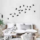 Модные настенные Стикеры с изображением птиц для домашнего декора, наклейки на стену, окно, комнату, декоративные обои с животными, виниловые настенные стикеры ph838