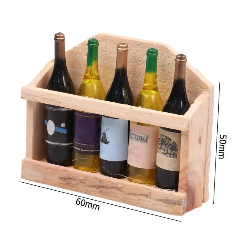 Мини Творческие деревянные ложки 3D 5 Пластик винные бутылки зеленого цвета на