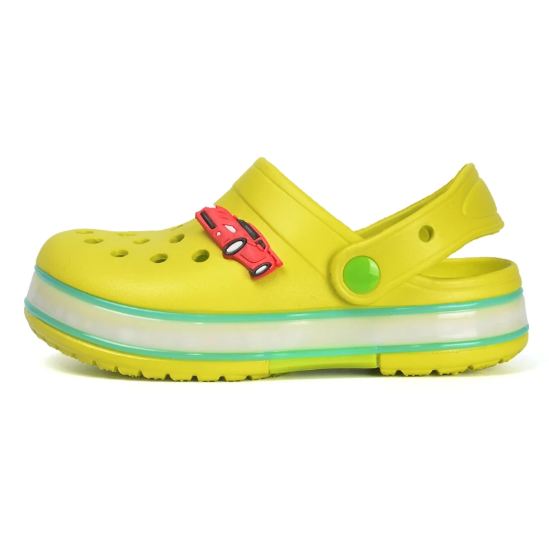 Шлепанцы Детские Водонепроницаемые мультяшный рисунок блестящие сандалии для