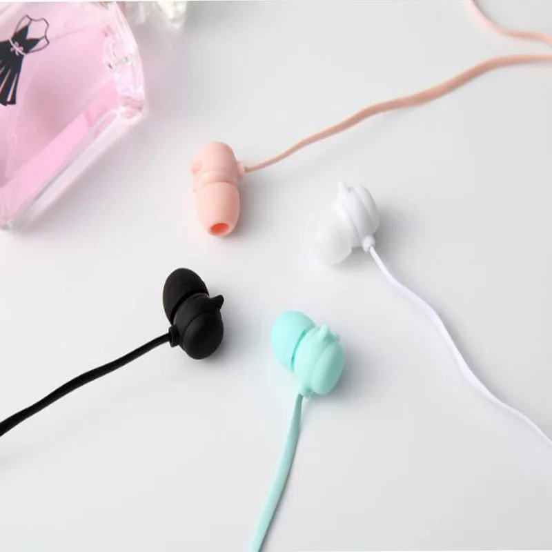 Милые наушники с кошкой 3 5 мм гарнитура микрофоном музыкальная вкладыши для iPhone 6