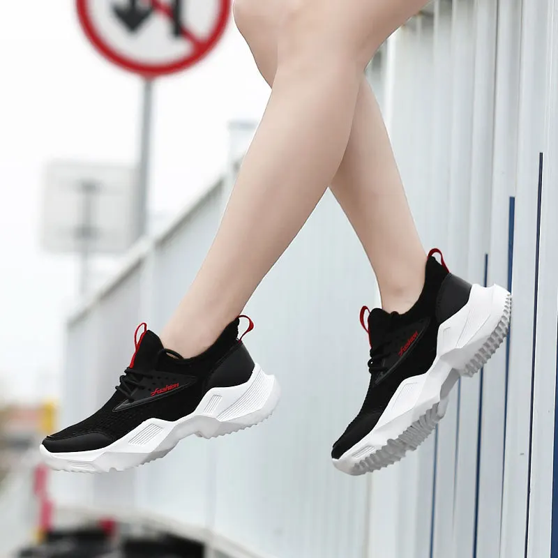 

2021 New Women's Running Sneakers Shoes Mesh Breathable Fashion Sneaker for Lady Lightweight Trainers Female Sport Shoes