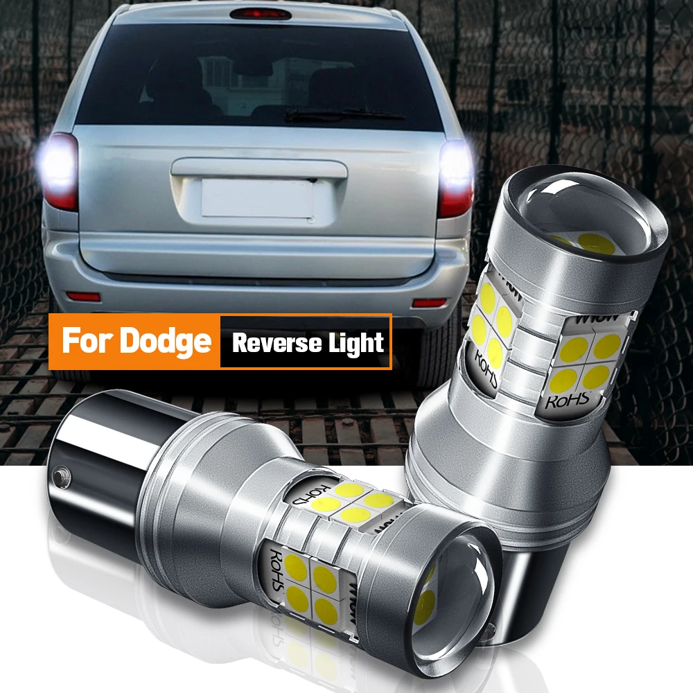 

2pcs LED Reverse Light Blub Backup Lamp P21W BA15S 7506 1156 Canbus No Error For Dodge Caravan 2000-2007