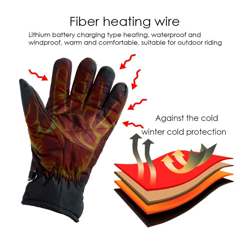 

Battery Electric Heating Reflective Duty Gloves Motorcycle Heating Gloves Waterproof Touch Screen Motorcycle Electrocar big sale