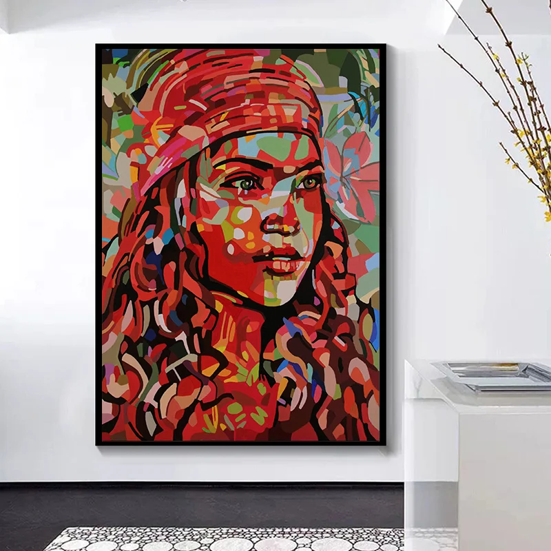 

Wall Art Canvas Painting Abstract Characters Francoise Colorful Face Figure Modern HD Printed Modular Pictures Home Decor
