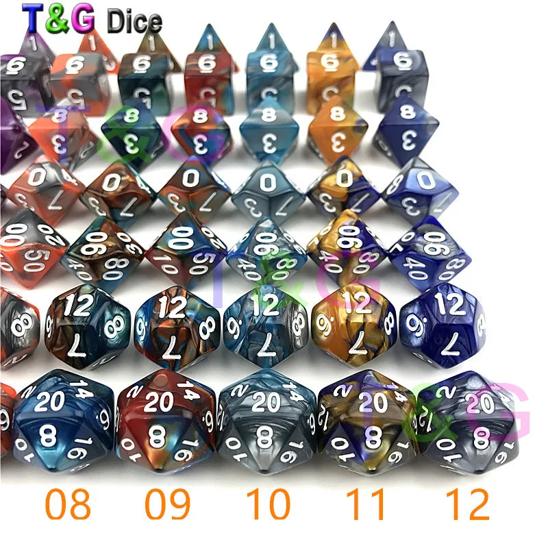 7 шт./компл. RPG DND настольная игра Dnd личность Два цвета специальная игральная кость