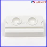500pcs dental supply adhesive disposable mixing 2 holes trays model white medical
