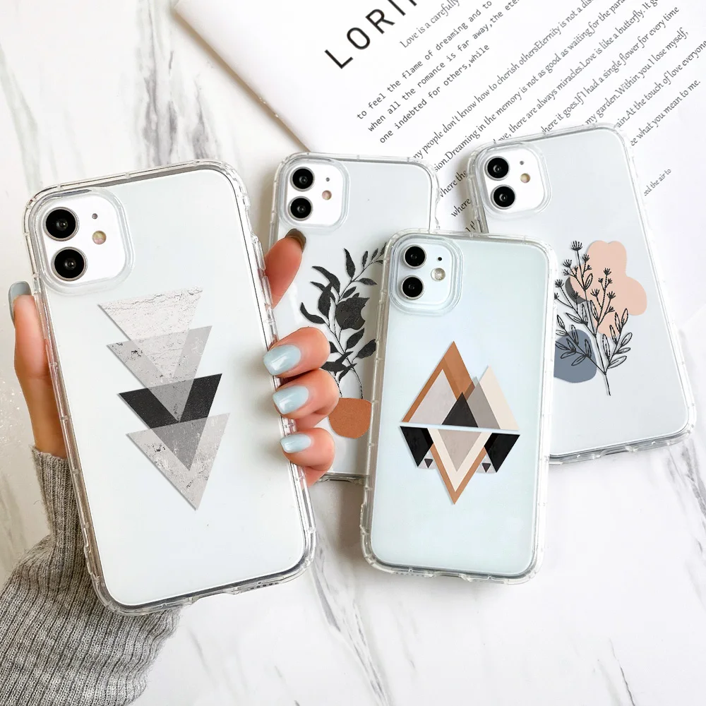 For Iphone 13 Funda Iphone 11 Case Iphone 14 13 Pro Max 12 Mini Coque Iphone 7 8 Plus X XS XR SE 2020 TPU Clear Aesthetics Cover