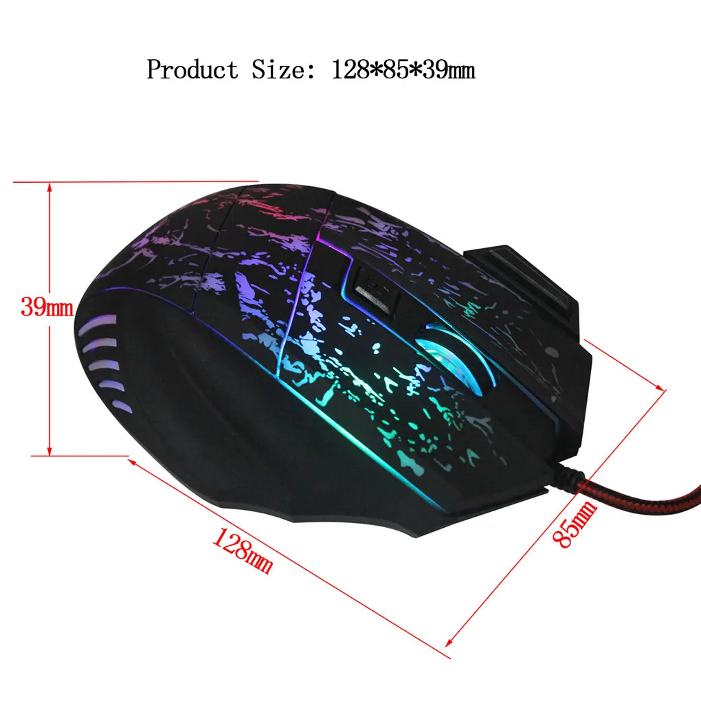 

Russian/English LED Backlit Gaming Keyboard Mouse Set 1800DPI USB Wired Keyboard Mouse Combo Breathing Light Mice Keypad Set