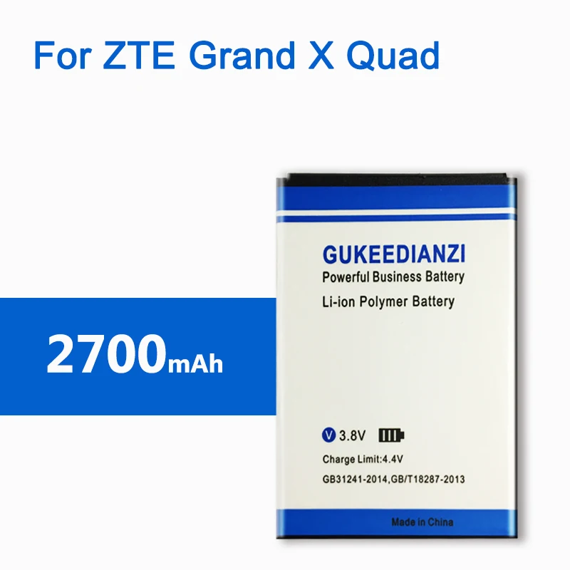 Аккумулятор GUKEEDIANZI для телефона ZTE Grand X Quad V987 U935 V967S N919 N980 2700 мАч Li3825T43P3h775549 сменные