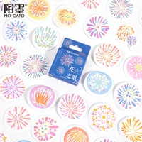 46pcsbox song of fireworks stickers label stamp kawaii handmade adhesive paper sticker stationery diy scrapbooking notebook