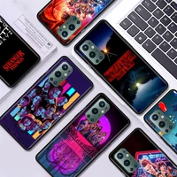 stranger things tv case for oneplus 8t 8 7 7t 9 pro nord n10 n100 9r 5g case tpu black mobile phone shell soft cover