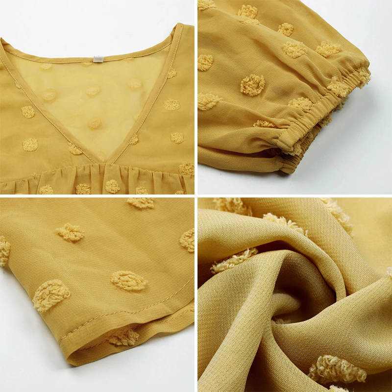 

2021 Spring New Chiffon Blouse Women Fashion V Neck Full Sleeve Summer Blouse Shirt Tops For Women Casual Solid Color