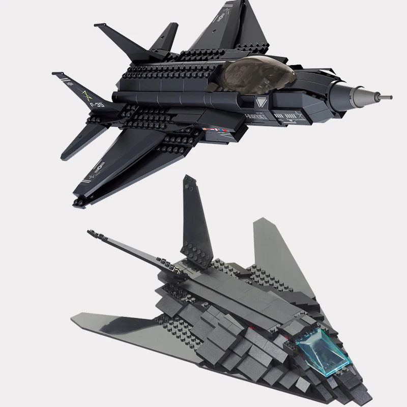 Боевик F15 F35 F117 jet tie самолет строительные блоки Warcrafteds дети сборные игрушки