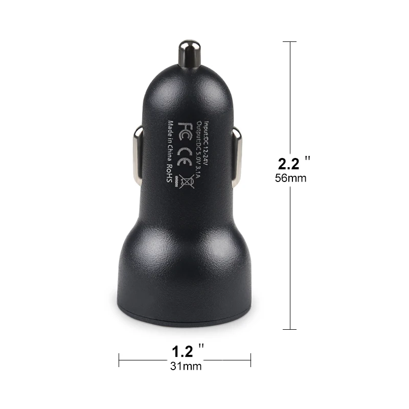 Универсальное автомобильное зарядное устройство с 2 USB портами 3 1 А 5 В| |