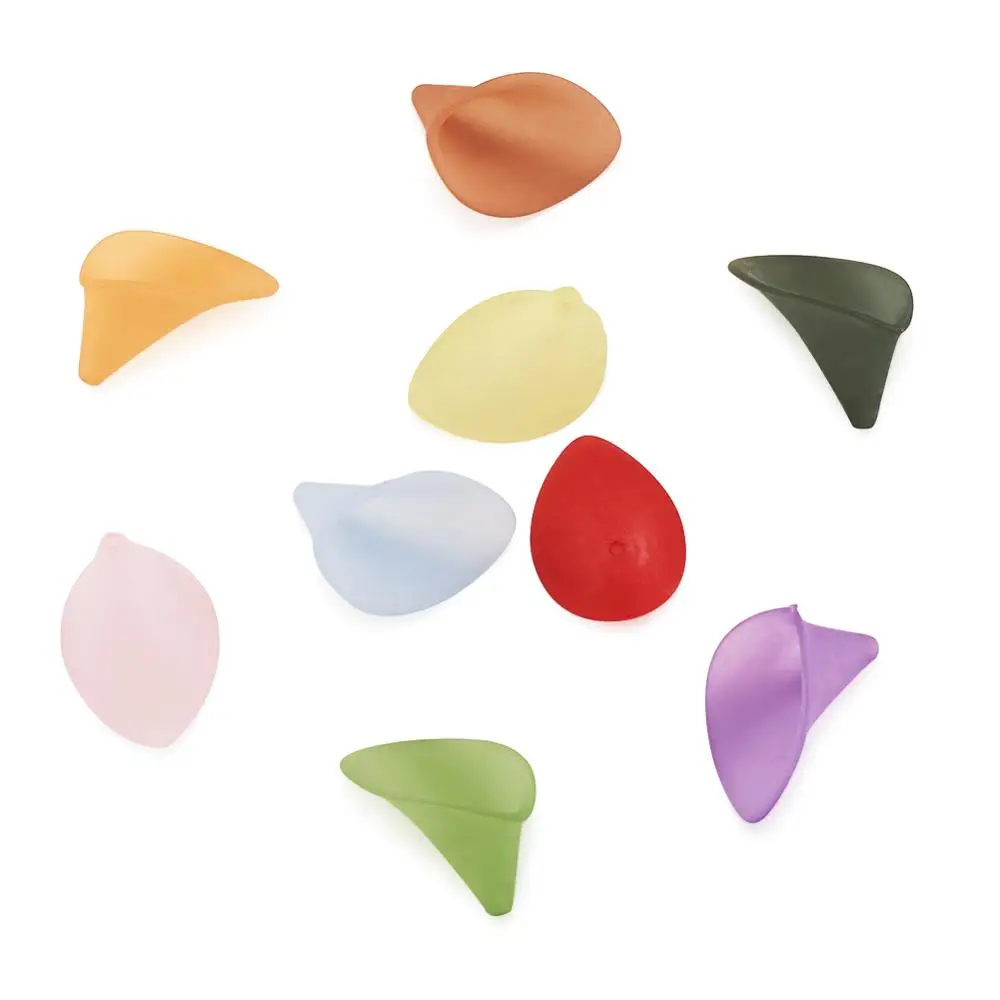 

100pcs Transparent Frosted Acrylic Beads Flower For DIY Jewelry Bracelet Earrings Making Findings Accessories 21x19mm, Hole: 1mm