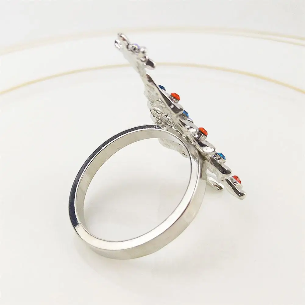 Рождественская елка салфетка пряжка кольцо Металлическое для салфетки пример