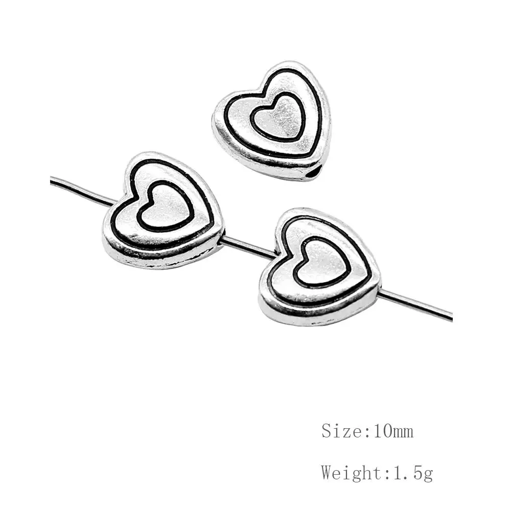 

Malzahar 20 Pieces Love Beads Jewelry Findings Components Pendants For Crafts