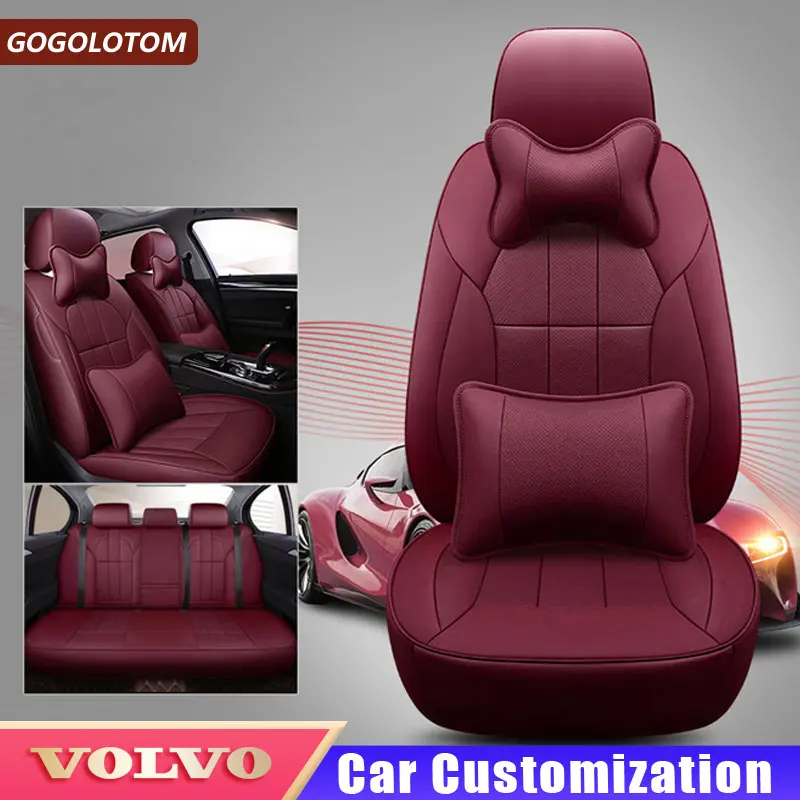 Высококачественный кожаный чехол на сиденье автомобиля для Volvo S60L V40 V60 S60 XC60 XC90 C70