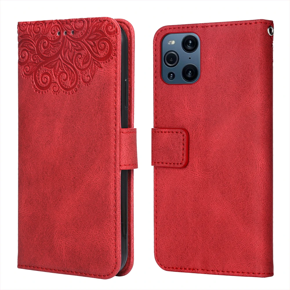 Роскошный кожаный чехол для OPPO Find X3 чехол-книжка с тиснением и бумажником X 3 |