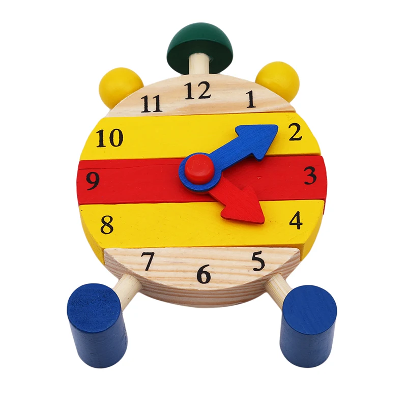 

Time Learning Education Mini Puzzle Clock Montessori Wooden Puzzles Toys For Children Digital Educational Game New