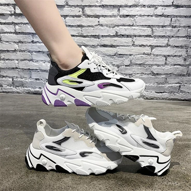

Women Shoes Female Fashion Brand Casual Wedges Spring Autumn Chunky Designer Platform Sneakers Women's Shoes Mesh Sneakers