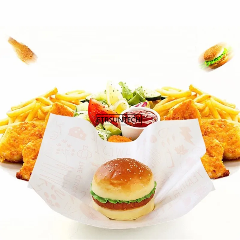 

900pcs Paper Food Grade Grease Paper Food Wrappers Wrapping Paper For Bread Sandwich Burger Fries Oilpaper Baking Tools