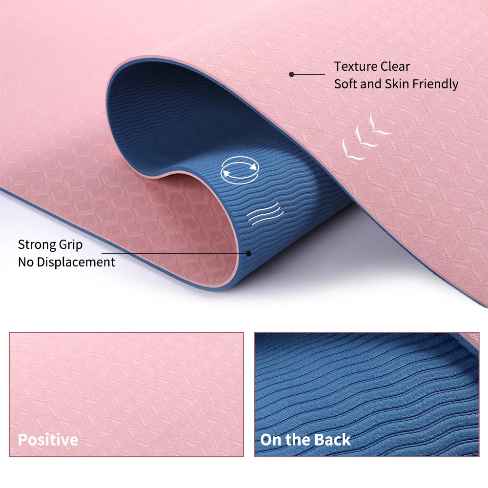 Экологичный коврик для йоги 6 мм нескользящая Нескользящая подушка упражнений