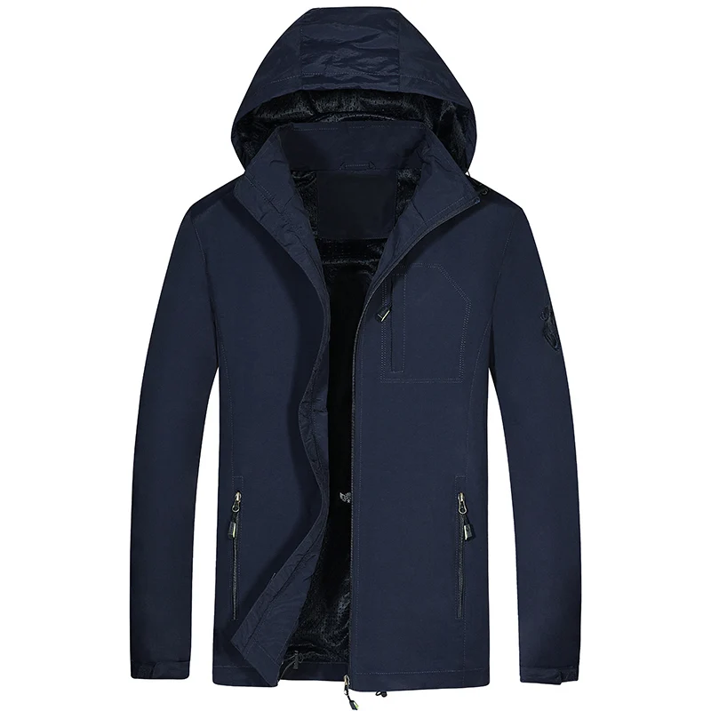 MANTLCONX плюс 6XL 7XL уличная тонкая куртка мужская повседневная куртка армейская военная куртка Мужская s летняя дышащая куртка с капюшоном мужская - Цвет: Dark Blue