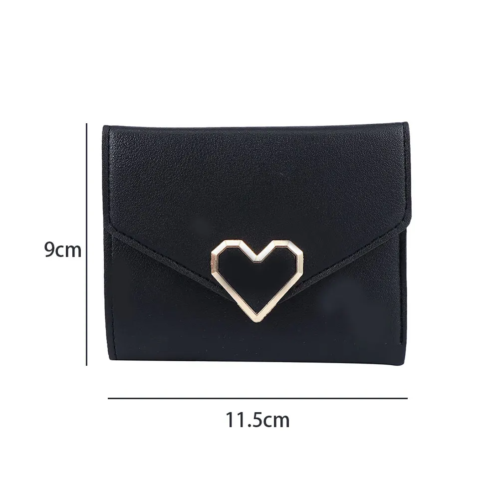 Новый Модный маленький кошелек из свежего металла в форме сердца короткий