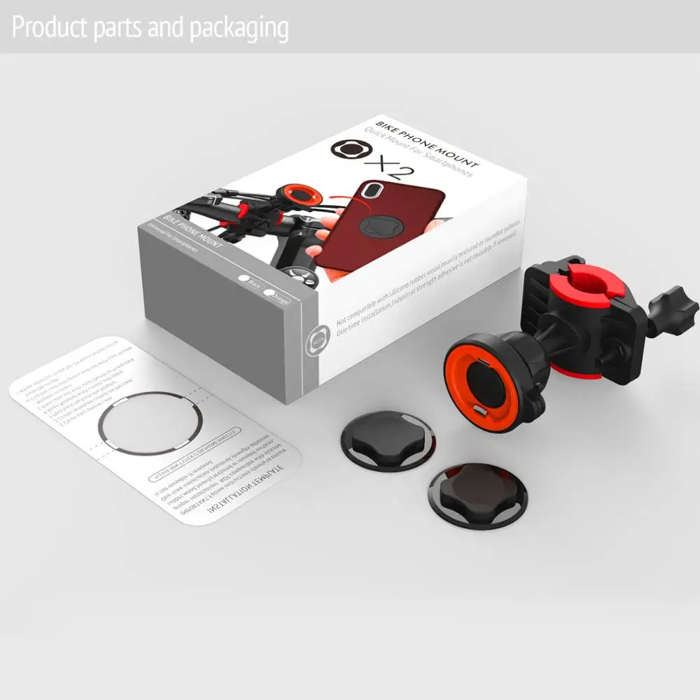 

Bike Phone Mount Detachable Adjustable 360 Rotation with Quick Lock for iPhone 11 Pro Max Xr Xs X Samsung Galaxy Google Pixel