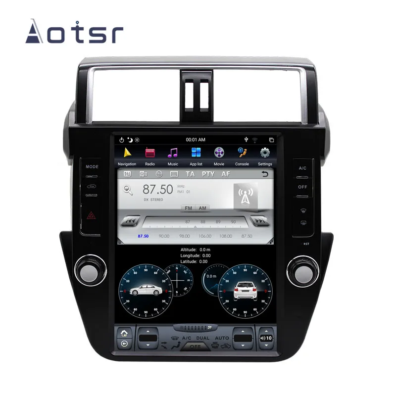PX6 Tesla стиль Android 8,1 wifi Автомобильный gps для TOYOTA LAND CRUISER Prado 150 14-17 bluetooth-гарнитура мультимедийный автомобильный аудио плеер