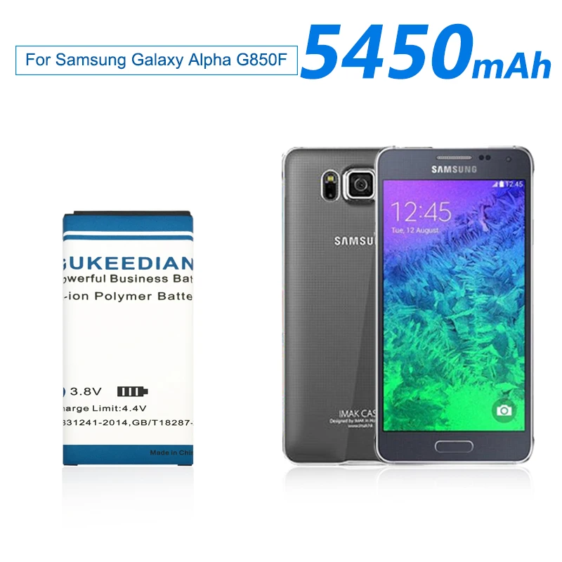 Аккумулятор GUKEEDIANZI для телефона Galaxy Alpha для samsung Galaxy Alpha G850F G8508 G850M G8509V G8508S аккумулятор EB-BG850BBC 5450 мАч