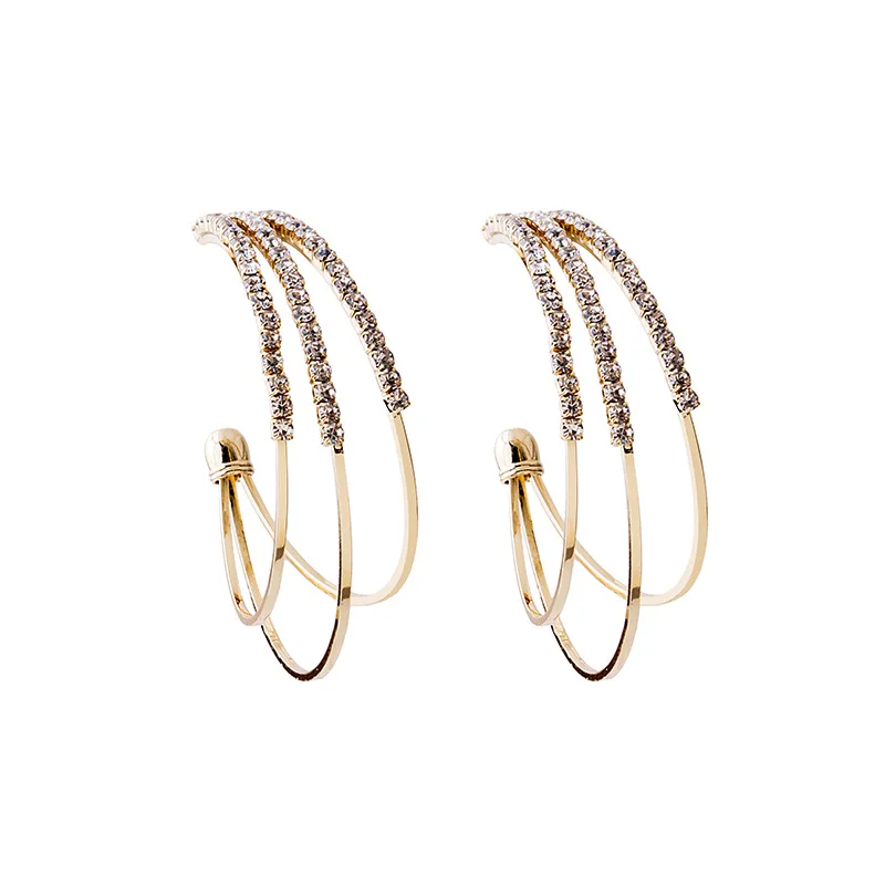 Новые простые несимметричные серьги в европейском и американском стиле