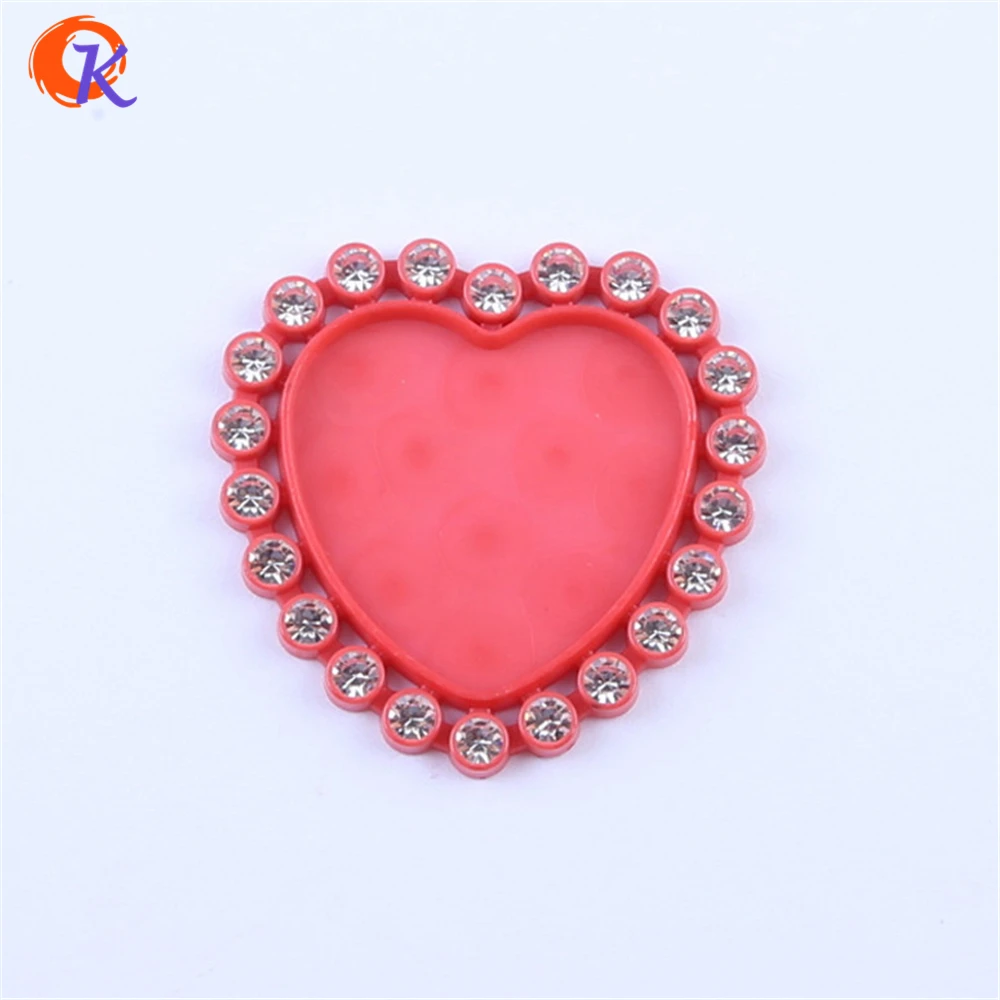 Сердечный дизайн 20 шт./лот DIY Ювелирные изделия из смолы горный хрусталь кулон