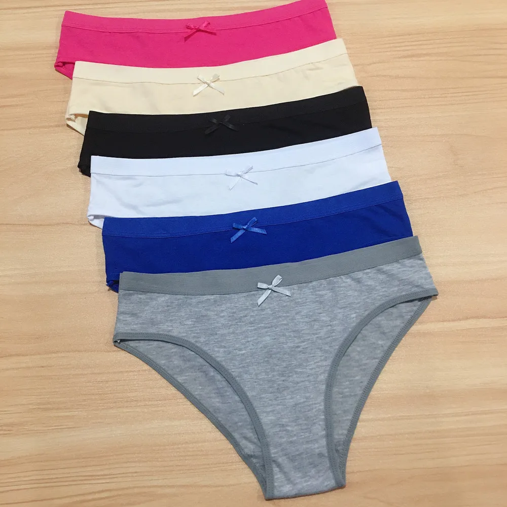 

3PCS/Set Women Panties Cotton Underwear Big Size M-XXL Solid Color Briefs Low-Rise Soft Panty Underpants Female Lingerie Culotte