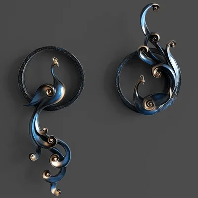 

Modern Living Room Wall Decoration Creative Phoenix Stereo Pendant Tv Sofa Background Wall Decoration