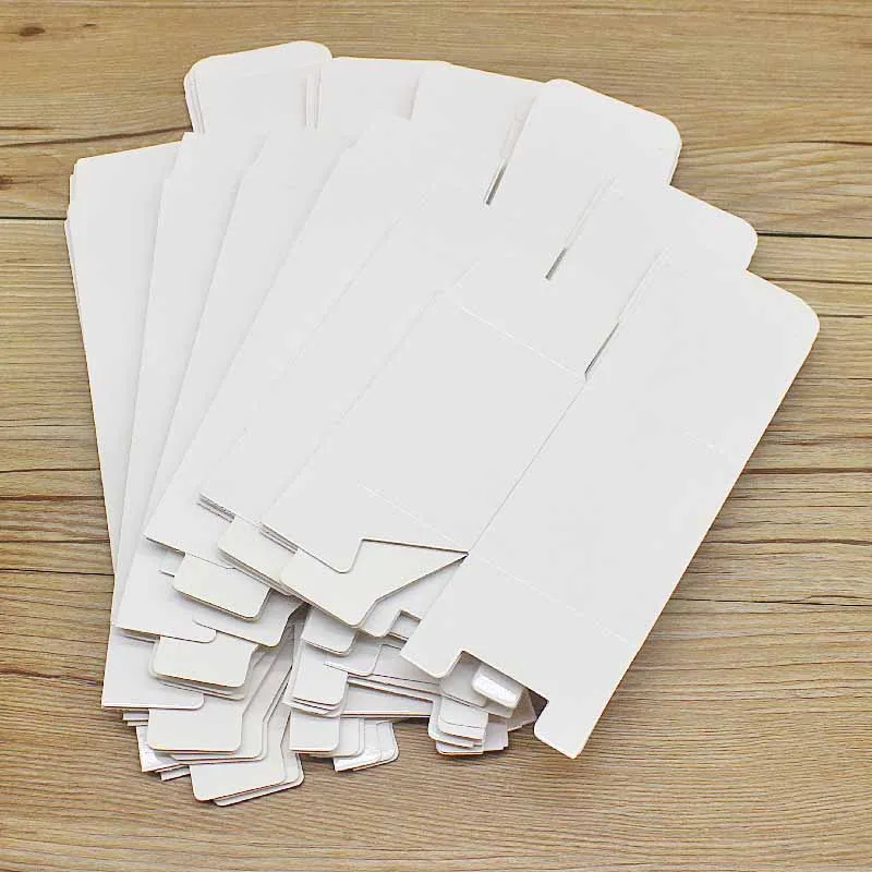 Caja de papel Kraft con ventana de Pvc para embalaje de juguetes, jabones, galletas, regalo, bricolaje, tama&ntilde;o m&uacute;ltiple de 50 piezas-3