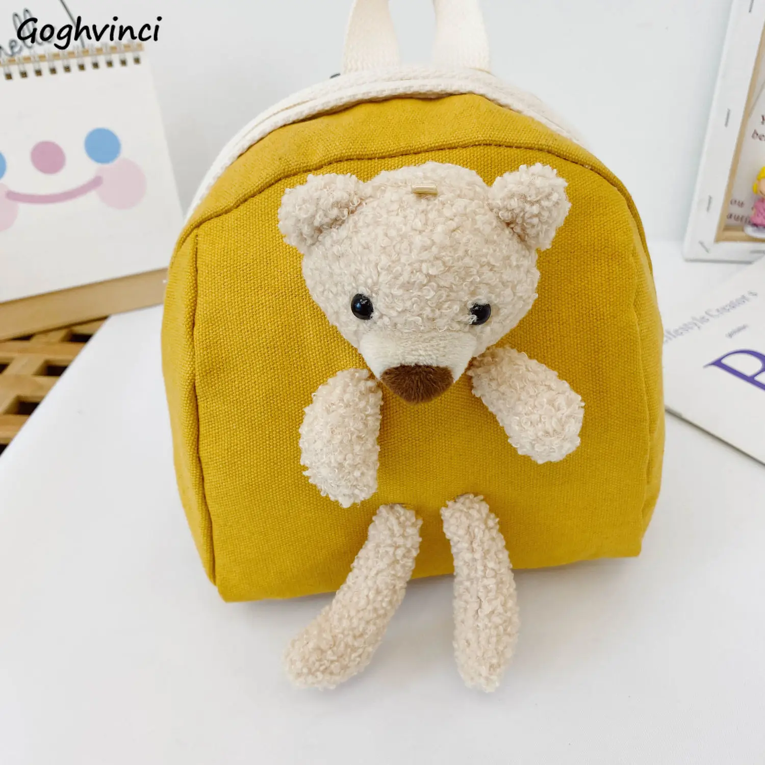 

Рюкзаки Детские с мультяшным медведем, маленькая школьная сумка, Милые простые дорожные рюкзаки для девочек и мальчиков, модные трендовые с...