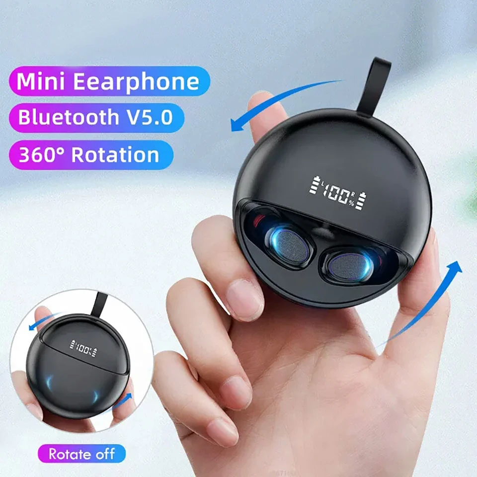 Беспроводные наушники Bluetooth 5 0 светодиодный дисплей TWS беспроводные с сенсорным