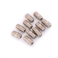 10pcspack f type coupler adapter connector female ff jack rg6 coax coaxial cable used in video high quality