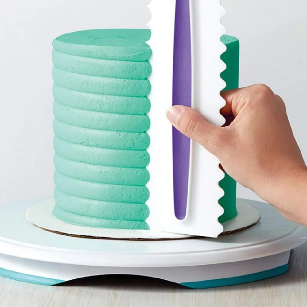 

1Pc Cake Decorating Comb Scraper Texture Fondant Mousse Cream Spatula Edge Smoother Baking Pastry Tools Cake Tool