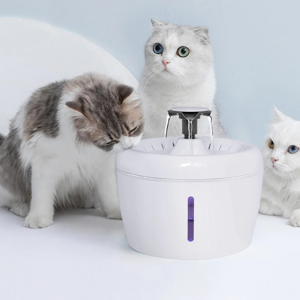 

Pet Cat Water Fountain USB Automatic Cat Water Dispenser Feeder Bowl LED Light Smart Dog Cat Water Dispenser Pet Drinking Feeder